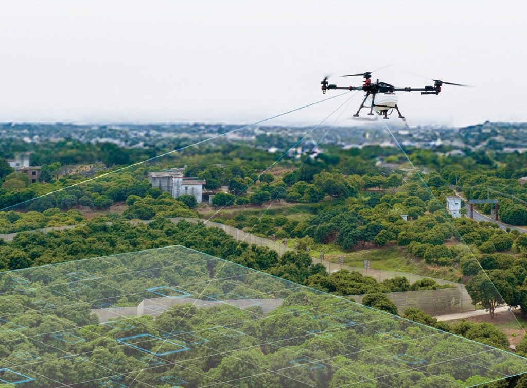 XAG P150 Max agrodronas ir skrydžio planavimo žemėlapis